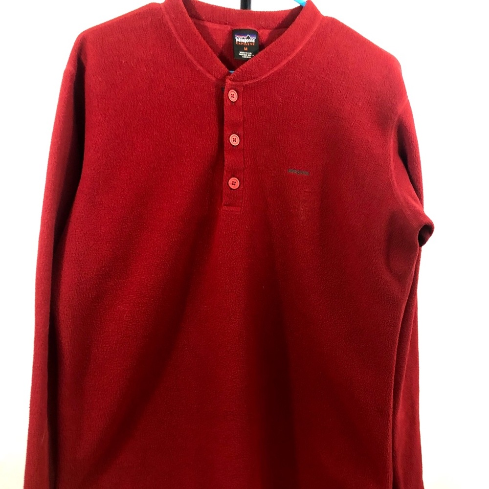 Men’s Patagonia Capilene Red Fleece  Pullover